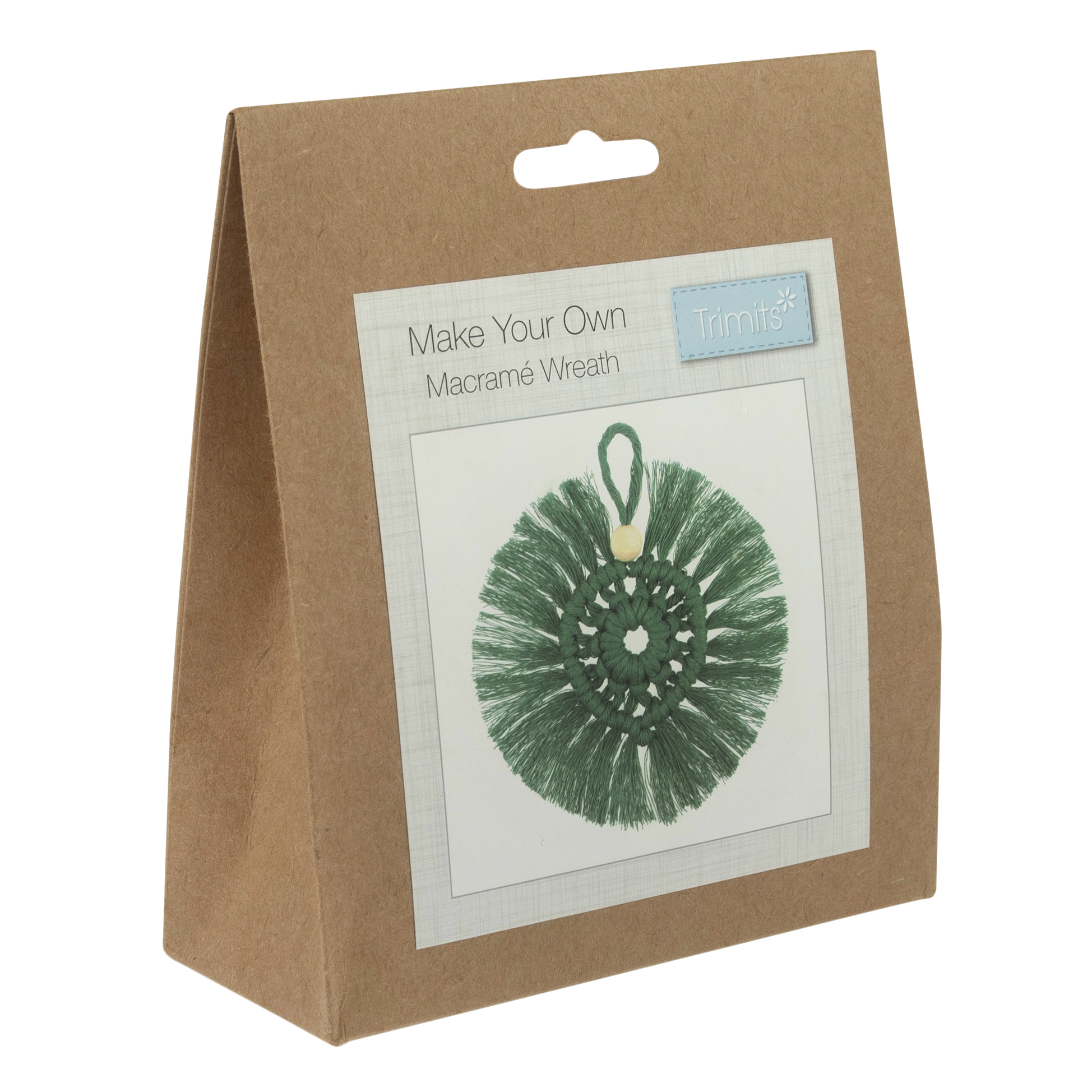Macramé Kit: Decoration: Wreath: Green