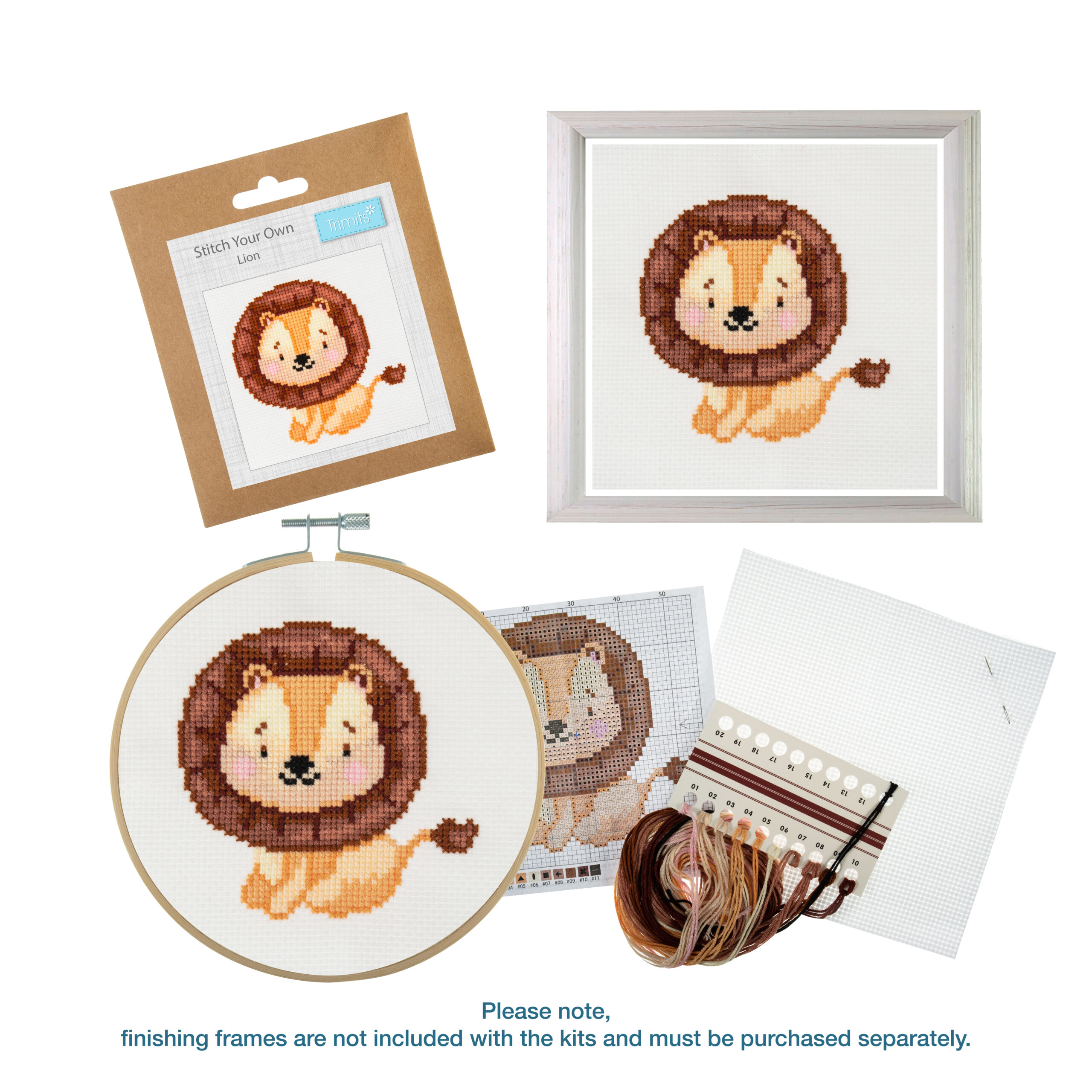 Counted Cross Stitch Kit: Mini: Lion - Image 5