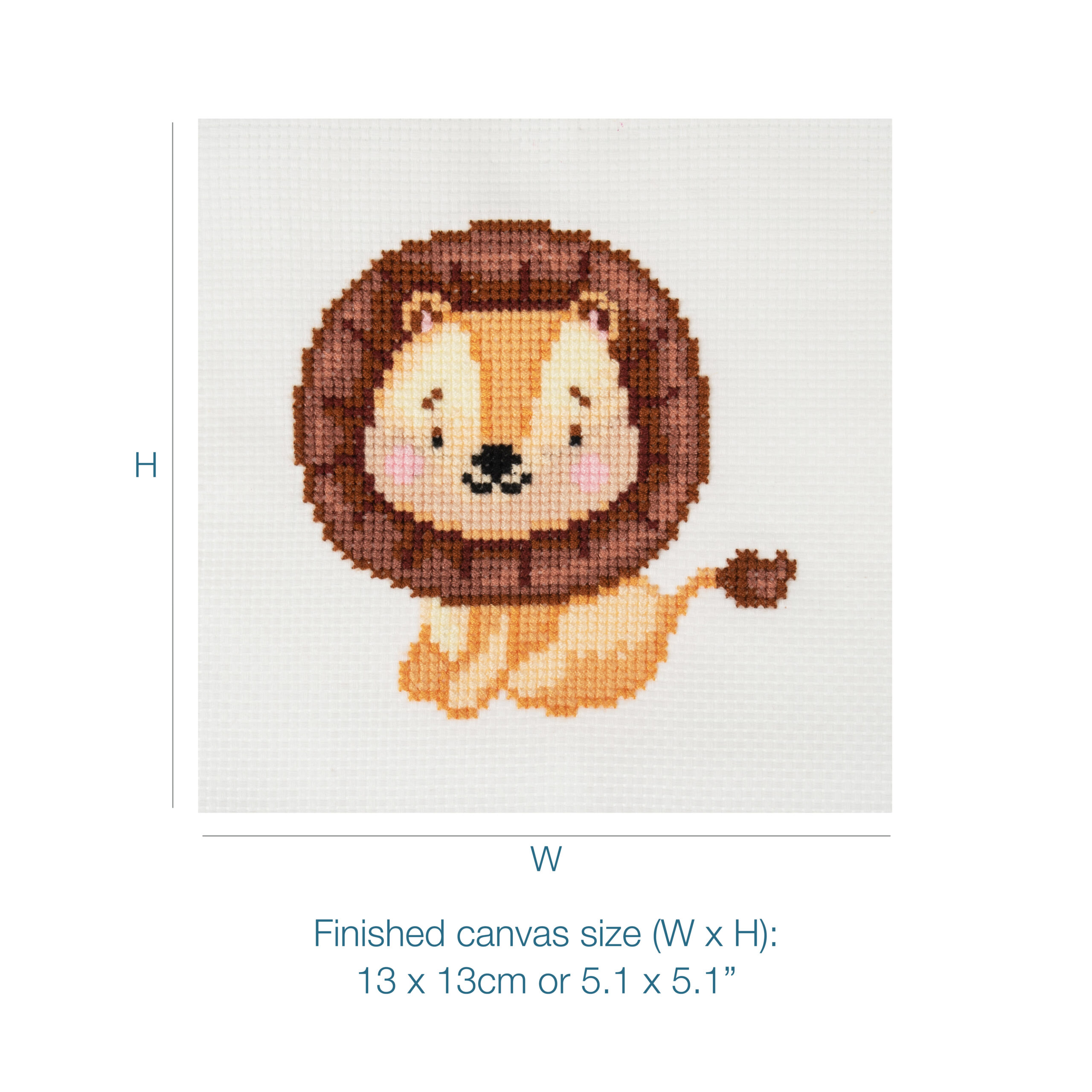 Counted Cross Stitch Kit: Mini: Lion - Image 4