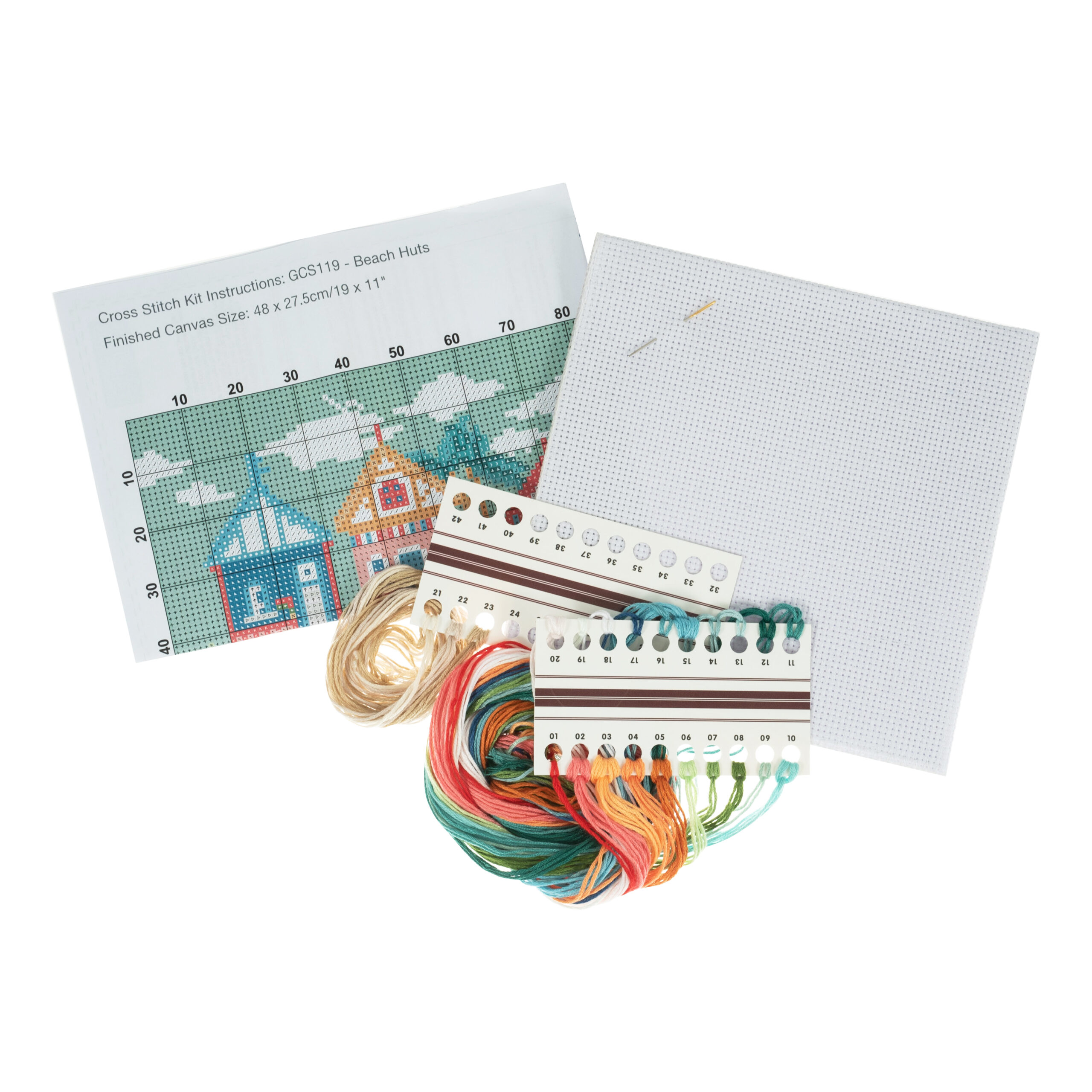 Counted Cross Stitch Kit: Large: Beach Huts - Image 3