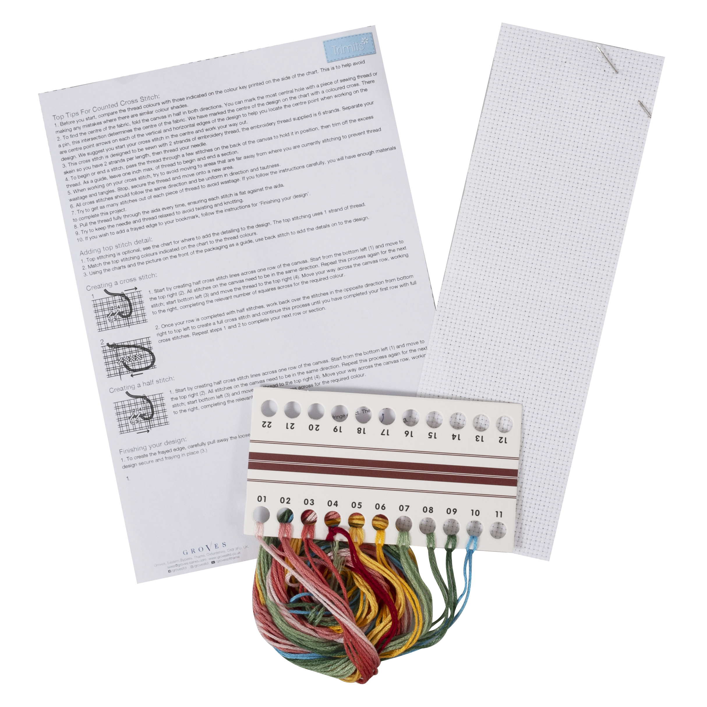 Counted Cross Stitch Kit: Bookmark: Bloom - Image 2