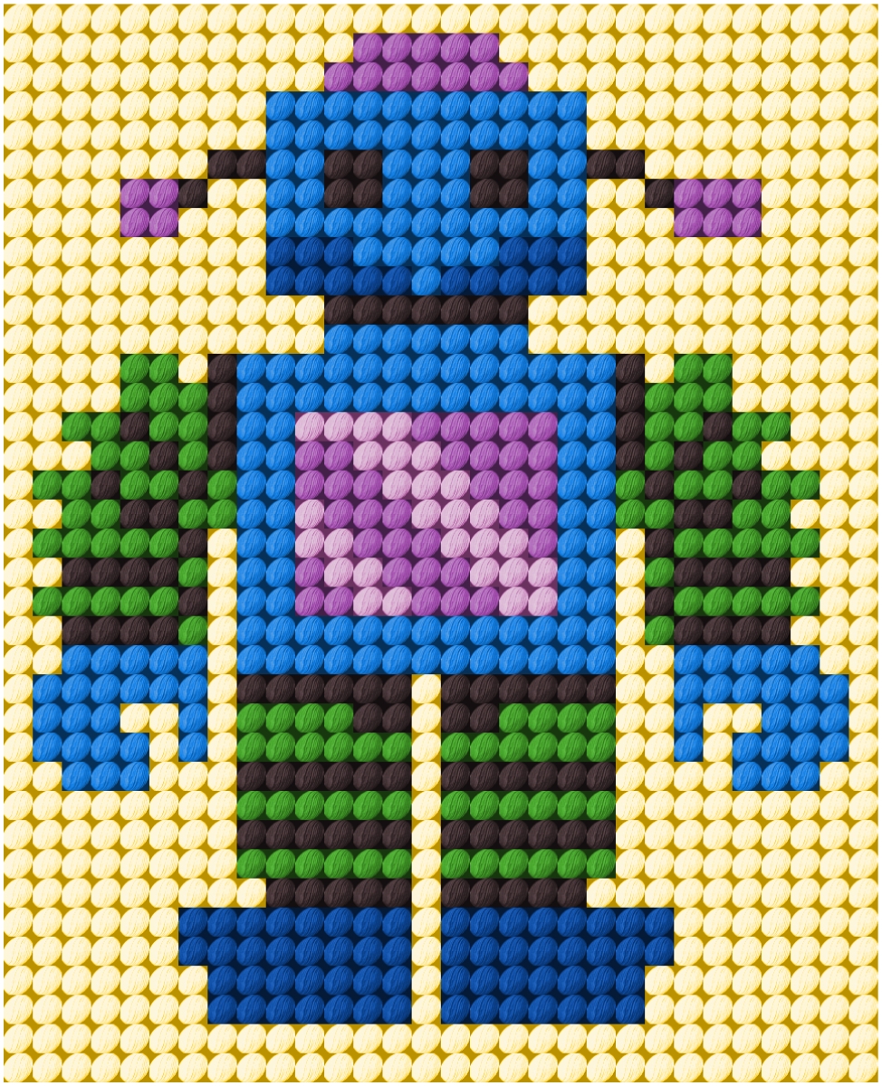 Needlepoint Kit: My First Embroidery: Robot - Image 2