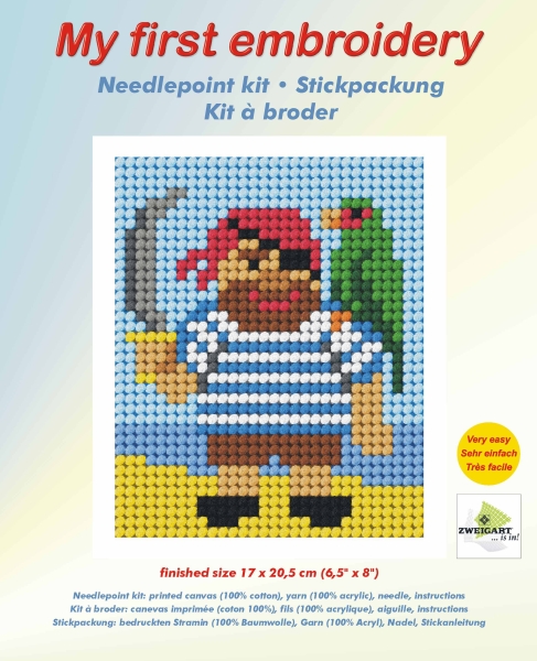 Needlepoint Kit: My First Embroidery: Pirate
