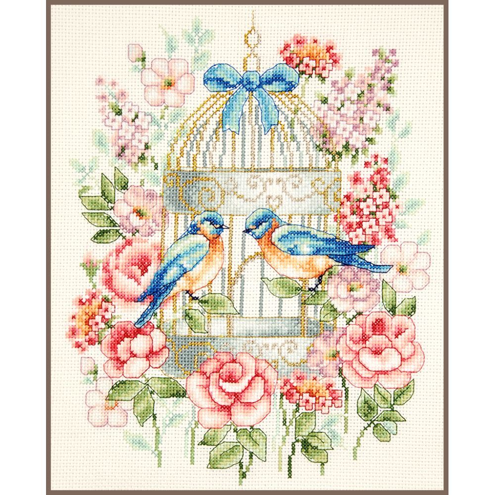 Counted Cross Stitch Kit: Colourful Birds - Image 2