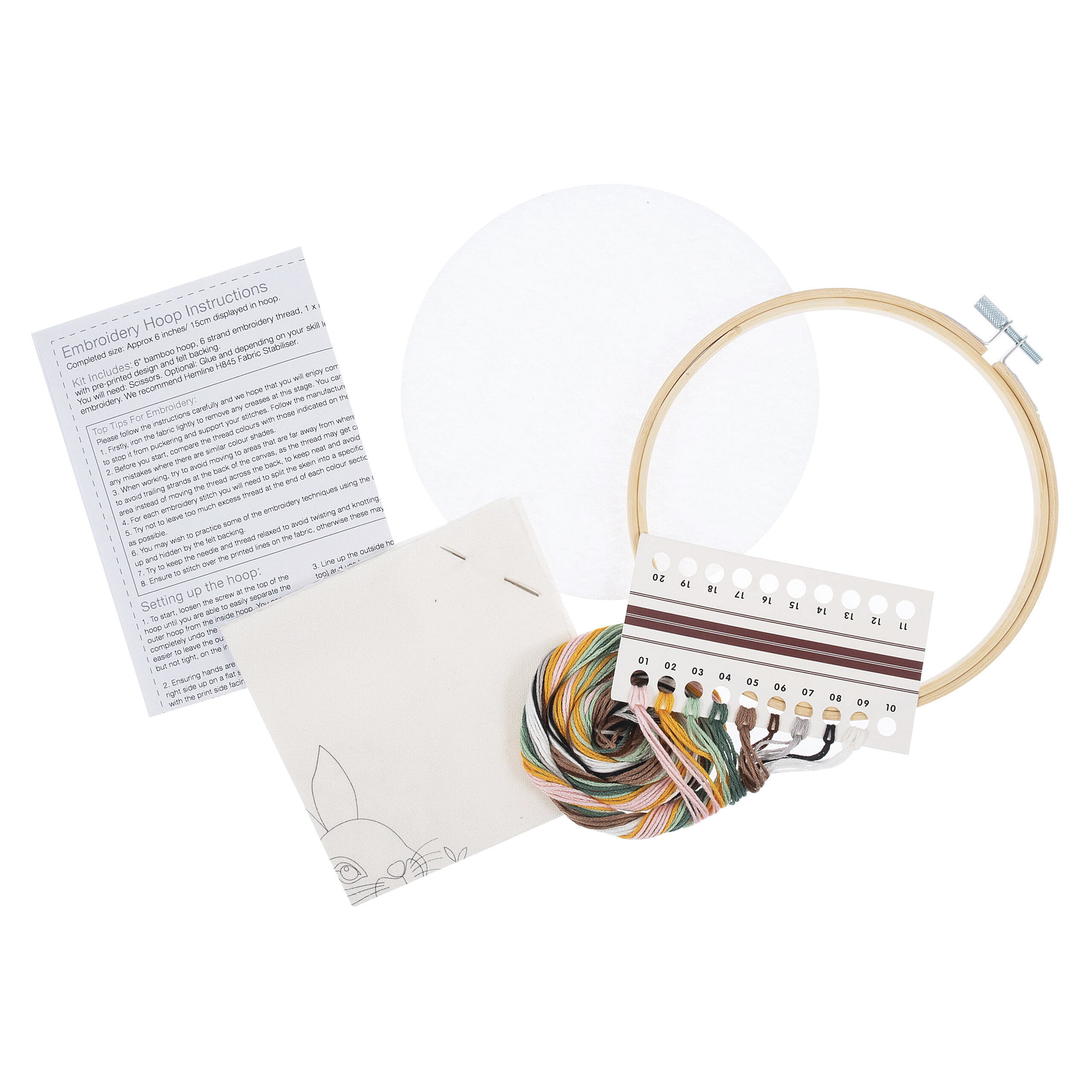 Embroidery Kit with Hoop: Rabbit - Image 2