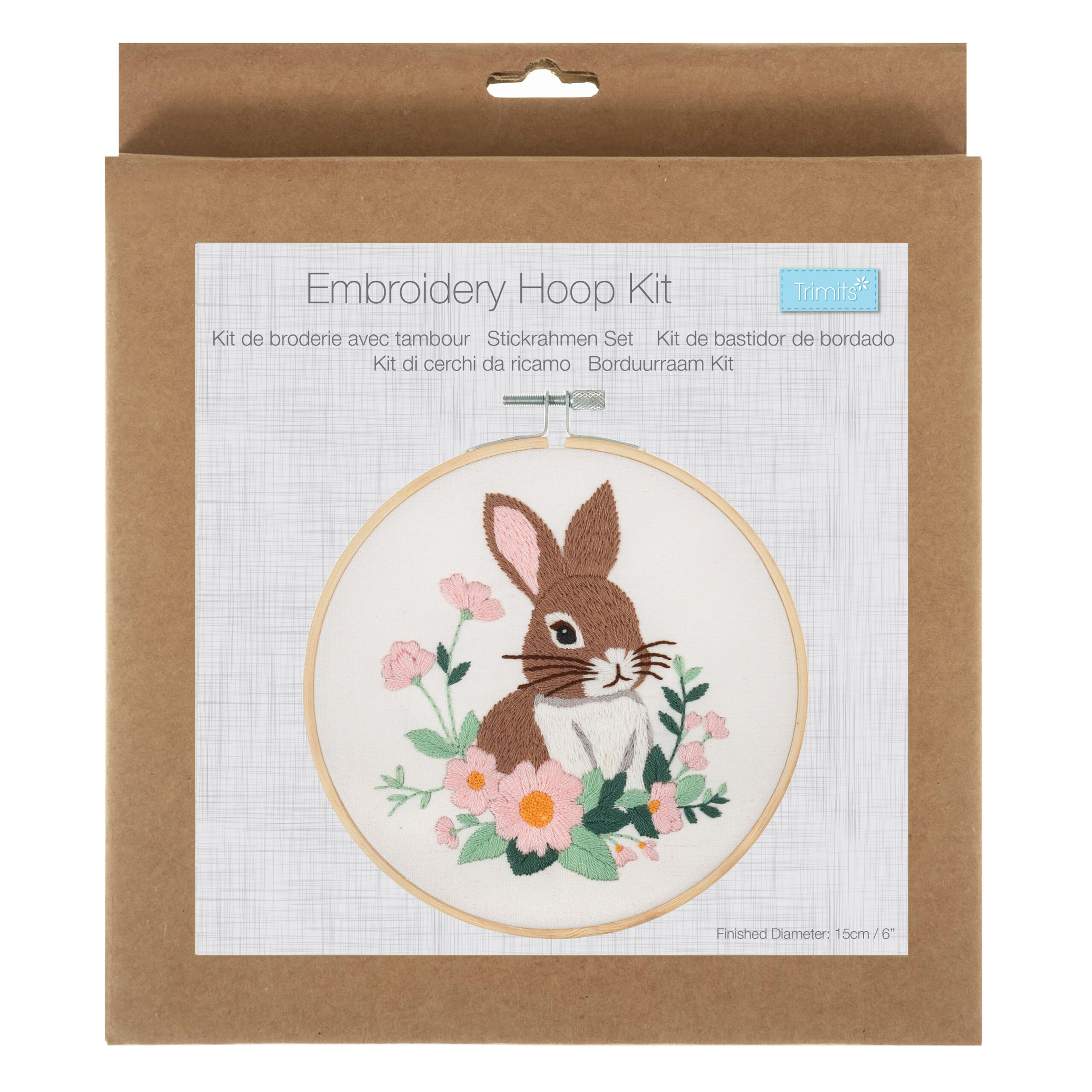 Embroidery Kit with Hoop: Rabbit