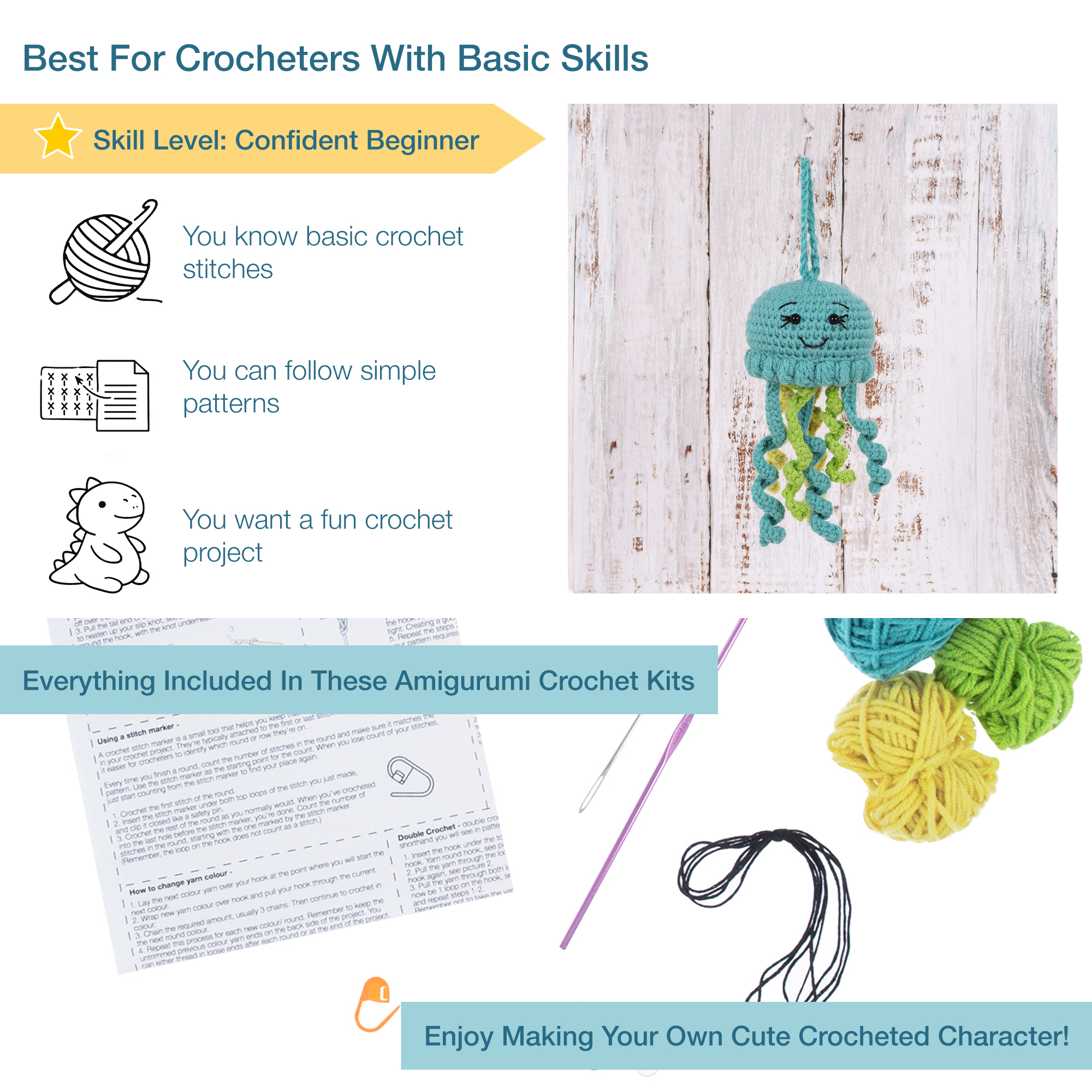 Crochet Kit: Amigurumi: Jellyfish - Image 3