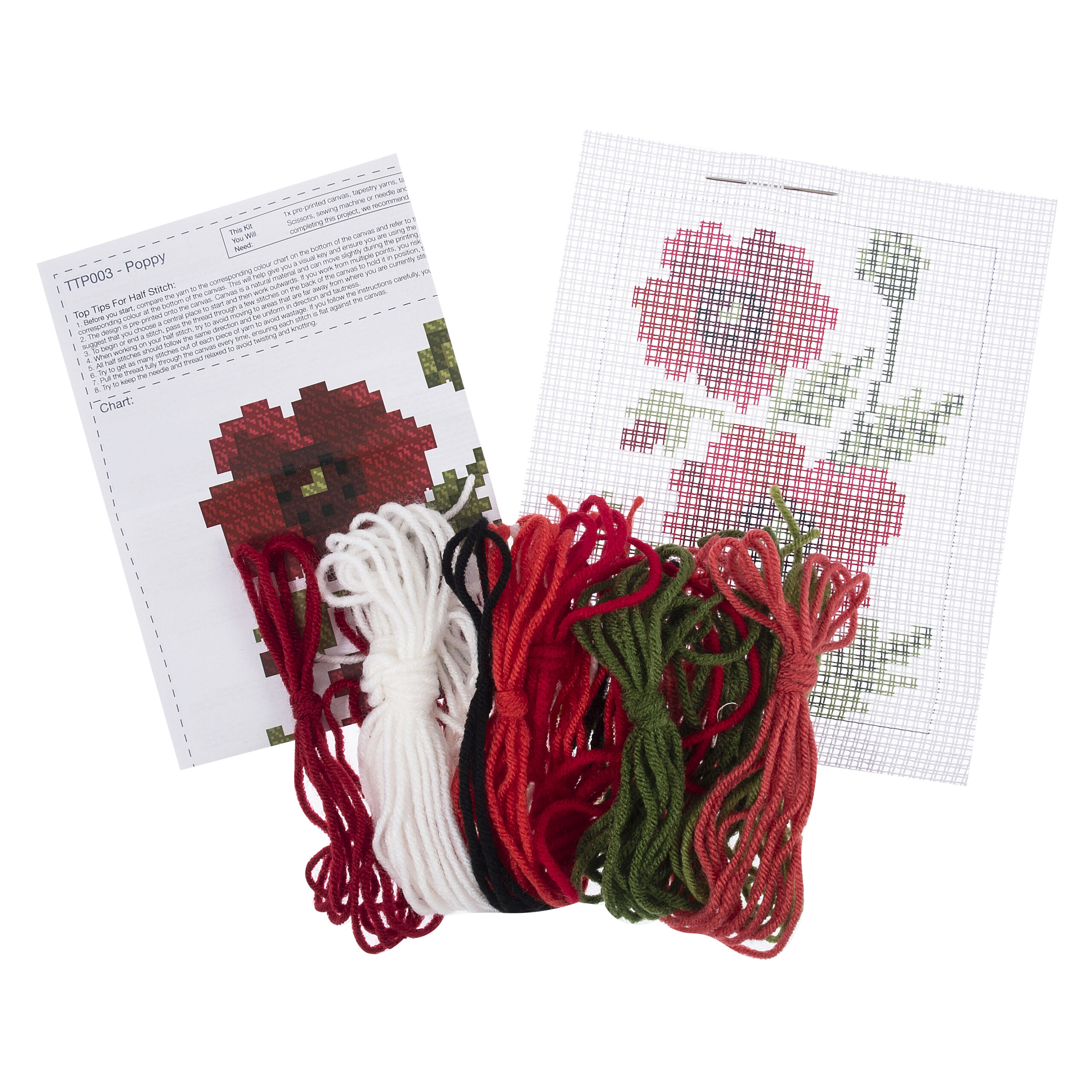 Half Stitch / Tapestry Kit: Poppies - Image 2