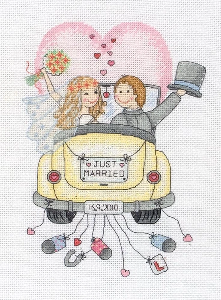 Anchor Cross Stitch Kit - Just Married