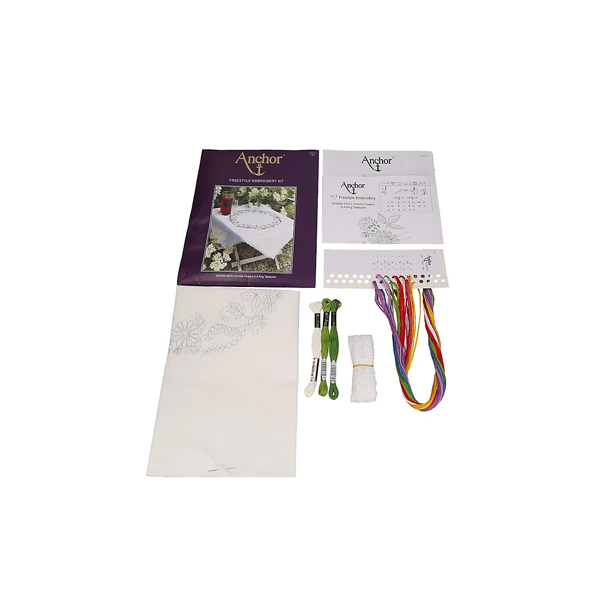 Anchor Embroidery Kit - Summer Flowers Tablecloth - Image 3