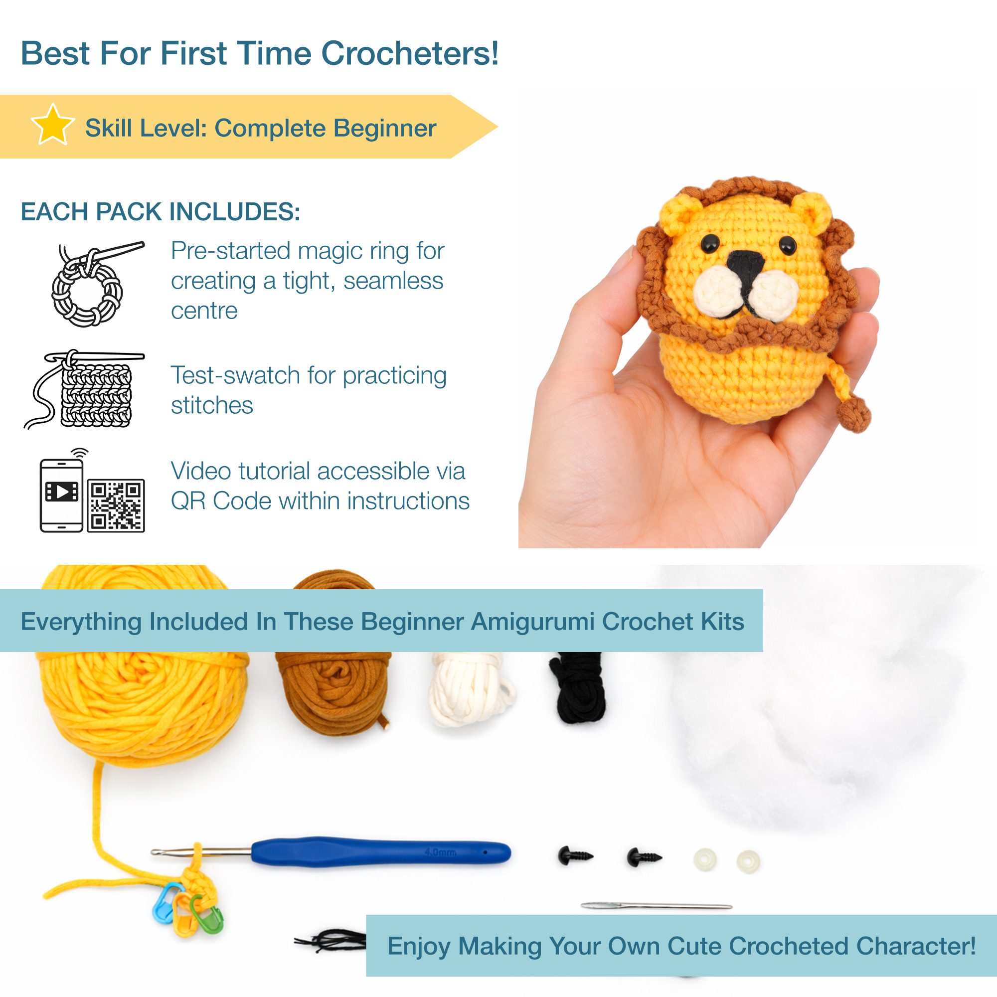 Crochet Kit: Amigurumi: Lion - Image 3