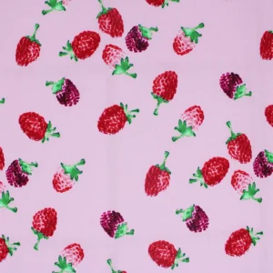 Painted Raspberry Cotton Poplin