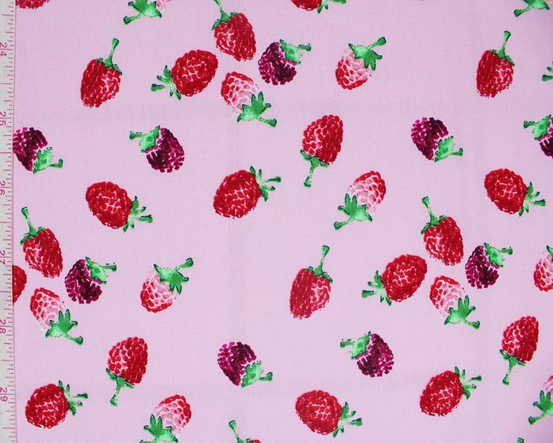 Painted Raspberry Cotton Poplin