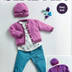 Cardigan And Hat In Sirdar Snuggly Snowflake Dk And Snuggly Dk