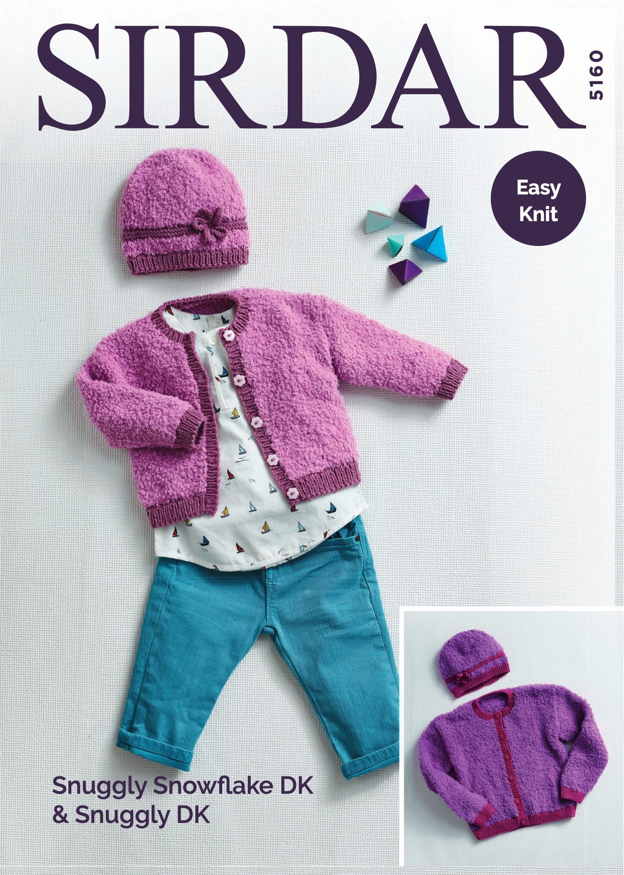 Cardigan And Hat In Sirdar Snuggly Snowflake Dk And Snuggly Dk