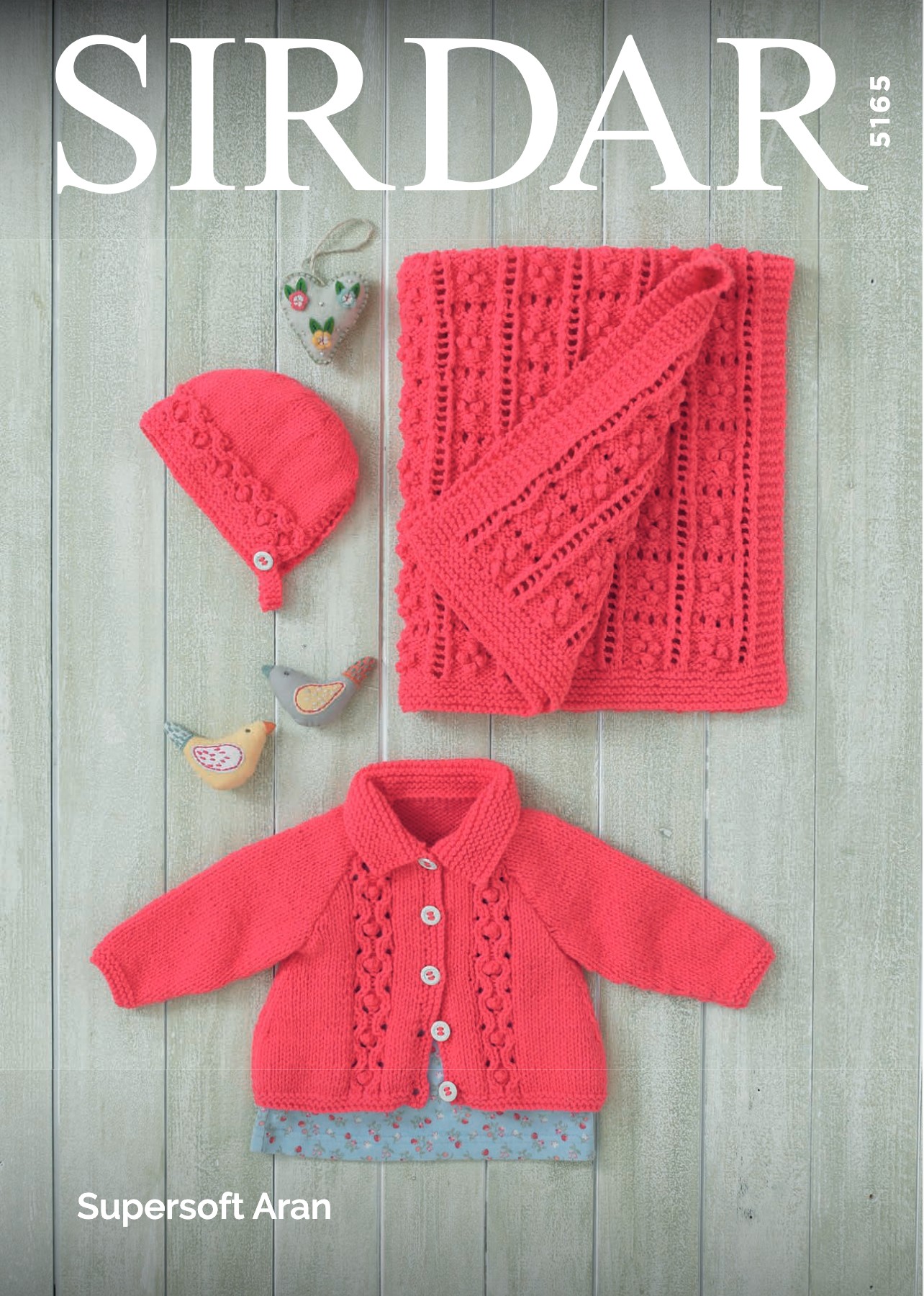 Baby Girl’s Jacket, Bonnet And Blanket In Sirdar Supersoft Aran