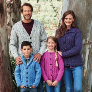 Cardigans in Hayfield Chunky Tweed with Wool