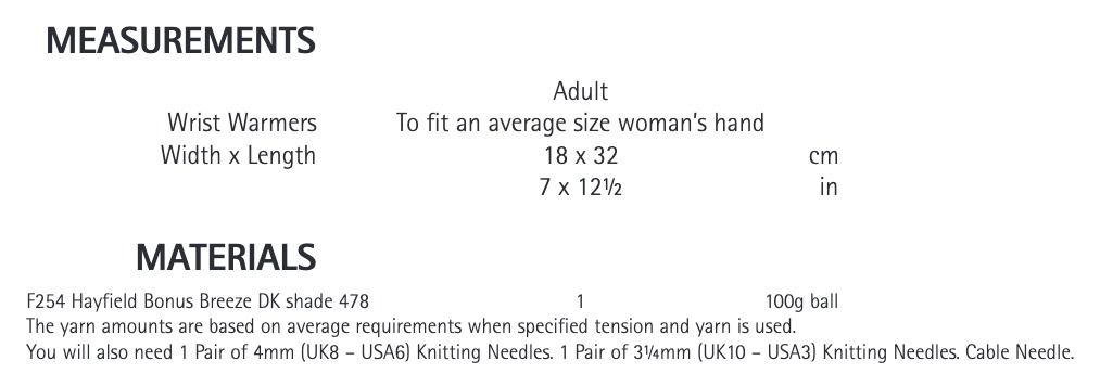 Wrist Warmers in Hayfield Bonus Breeze DK - Image 2