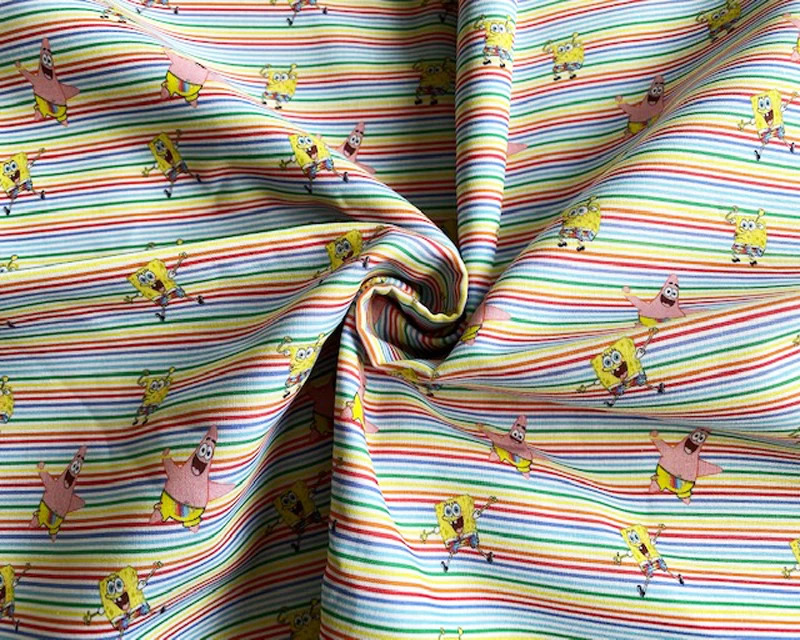 Sponge Bob Rainbow Stripe Cotton - Image 3