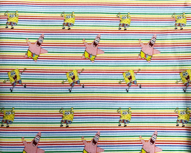 Sponge Bob Rainbow Stripe Cotton