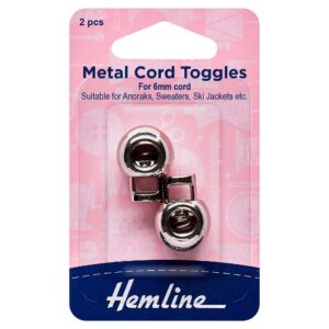 Silver Metal Cord Toggles