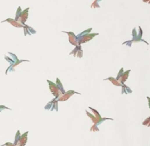 Digital Cotton Poplin Birds