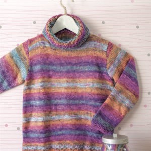 Kid's Cowl-Neck Sweater in Hayfield Bonus Breeze DK