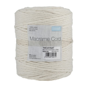 Macramé Cord: Cotton: 175m x 4mm: 1kg: Natural