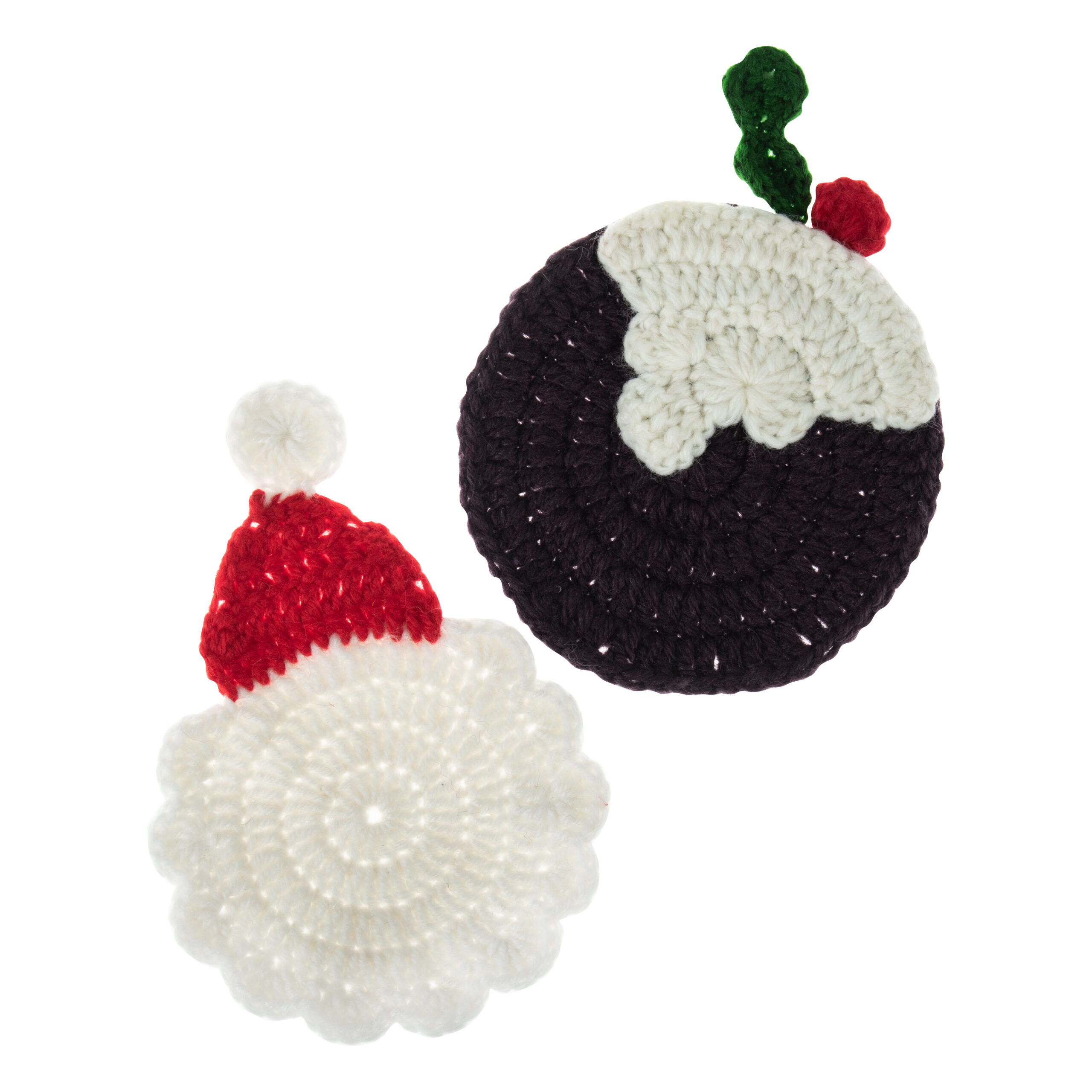 Crochet Kit: Crochet-Your-Own Coasters: Christmas: 2 Pieces - Image 2