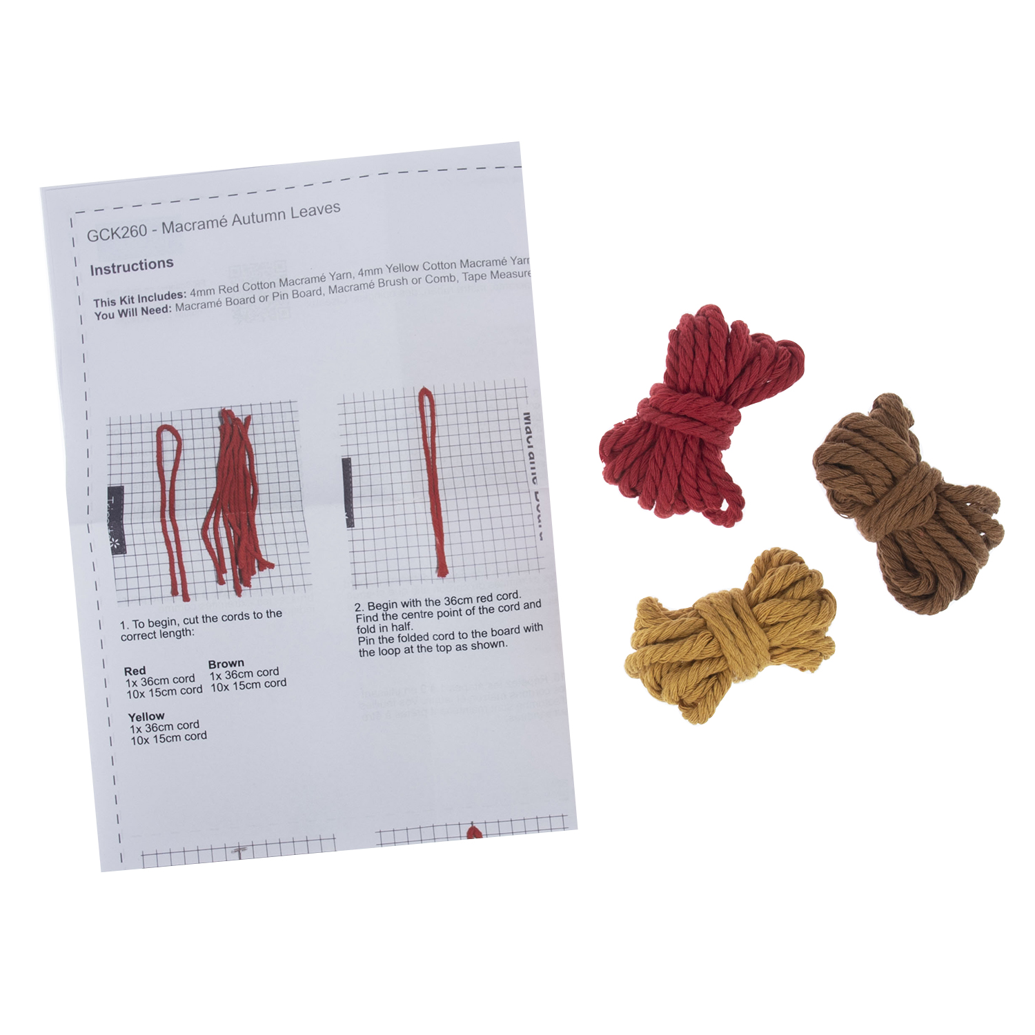 Macramé Kit: Autumn Leaves: 3 Pieces - Image 3