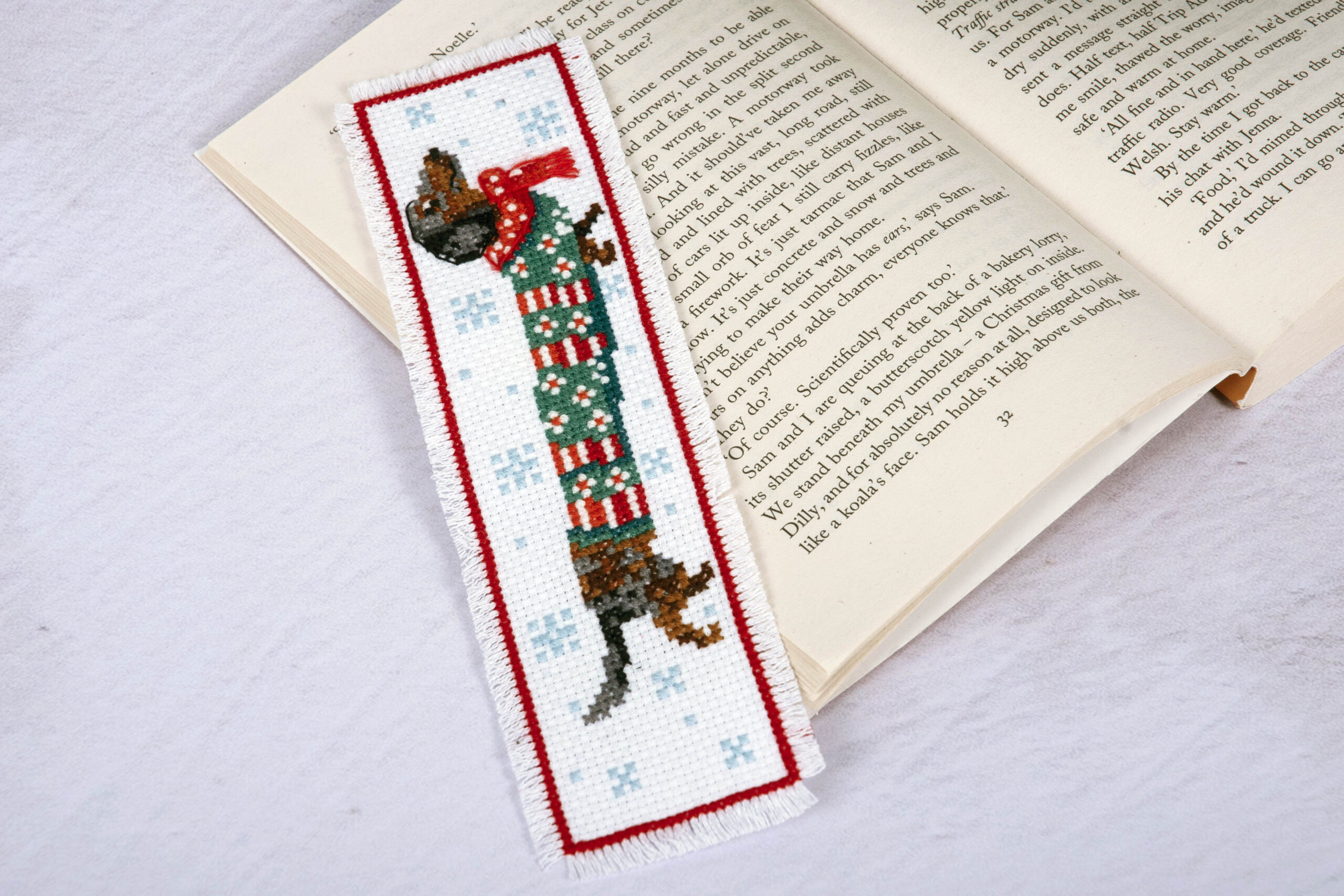 Counted Cross Stitch Kit: Bookmark: Silly Sausage - Image 3