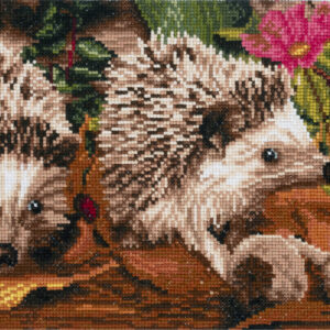 Counted Cross Stitch Kit: Large: Hedgehogs
