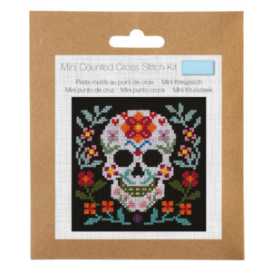 Counted Cross Stitch Kit: Mini: Sugar Skull