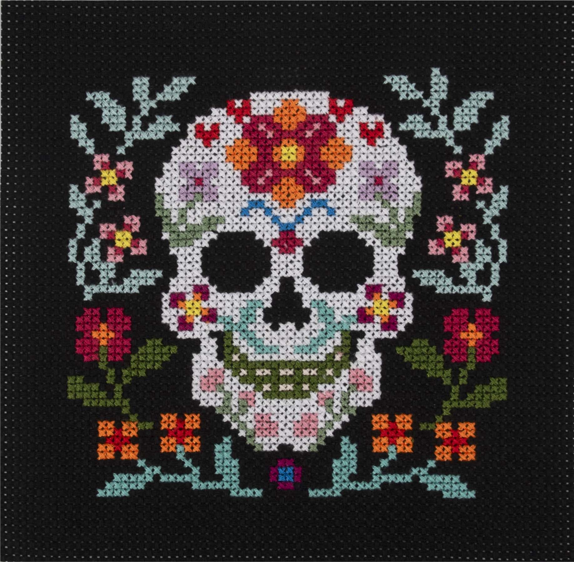 Counted Cross Stitch Kit: Mini: Sugar Skull - Image 3