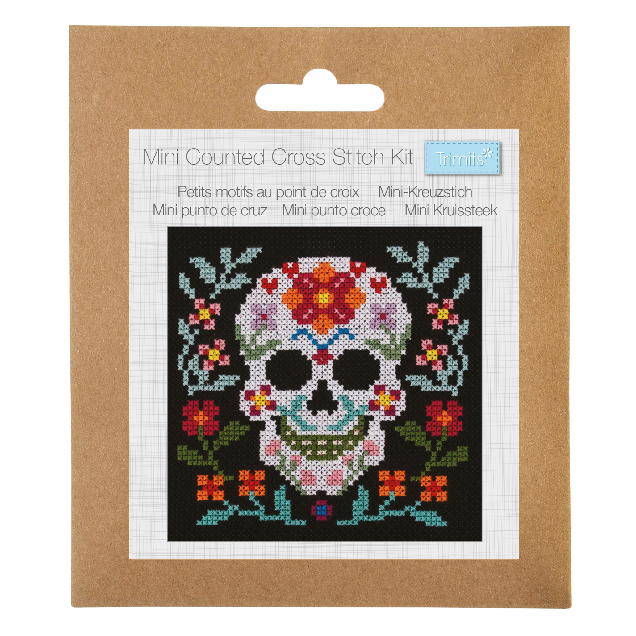 Counted Cross Stitch Kit: Mini: Sugar Skull