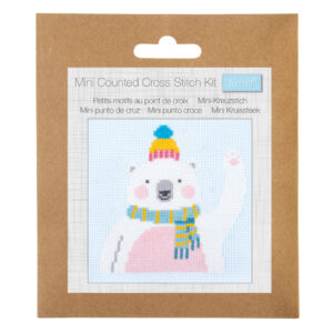 Counted Cross Stitch Kit: Mini: Christmas: Polar Bear