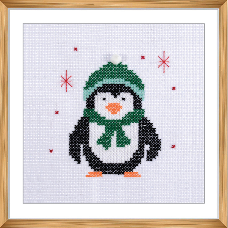 Counted Cross Stitch Kit: Mini: Christmas: Penguin - Image 3