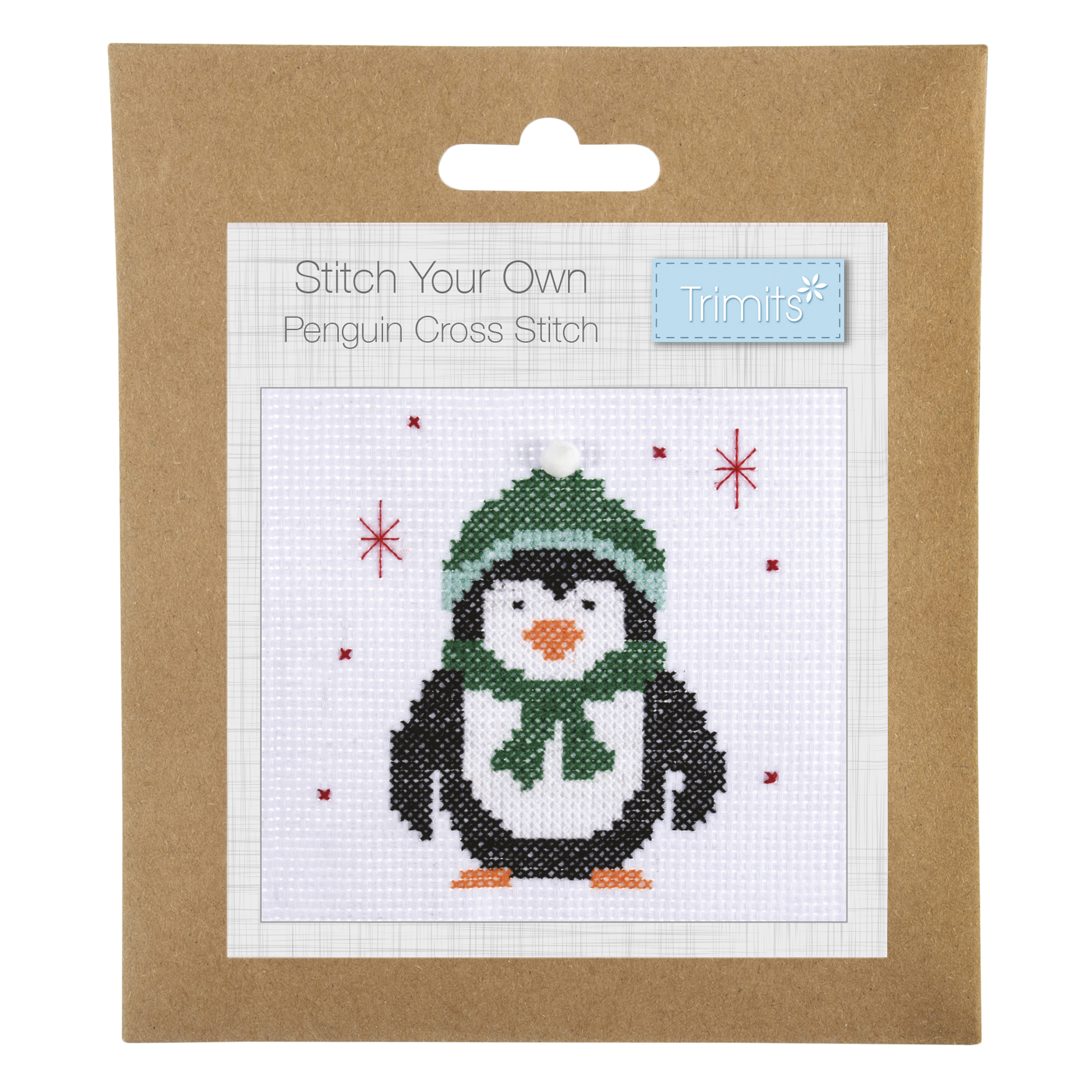 Counted Cross Stitch Kit: Mini: Christmas: Penguin