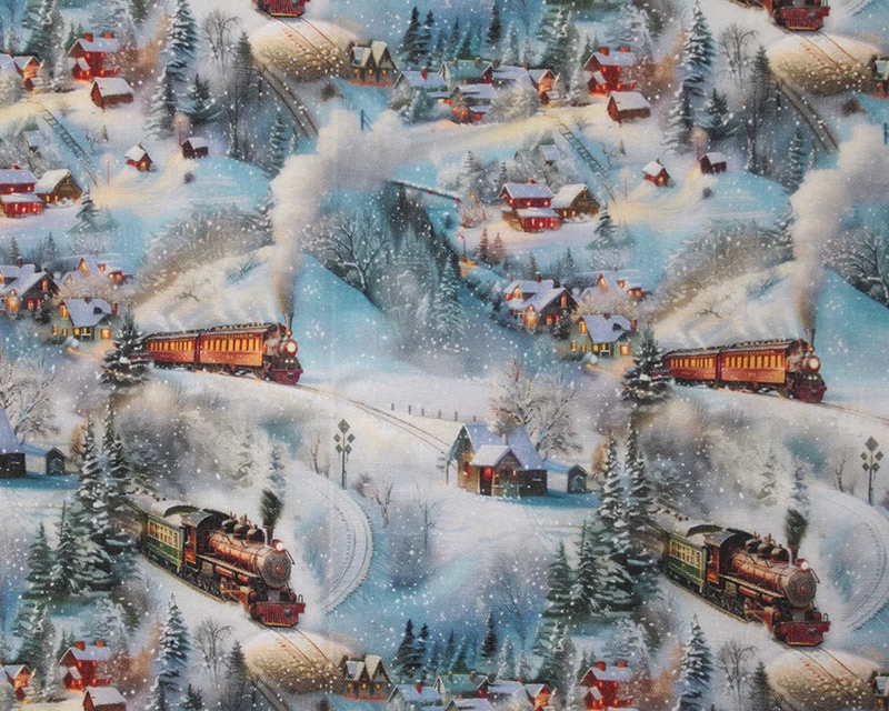 Digital Cotton Train Scene