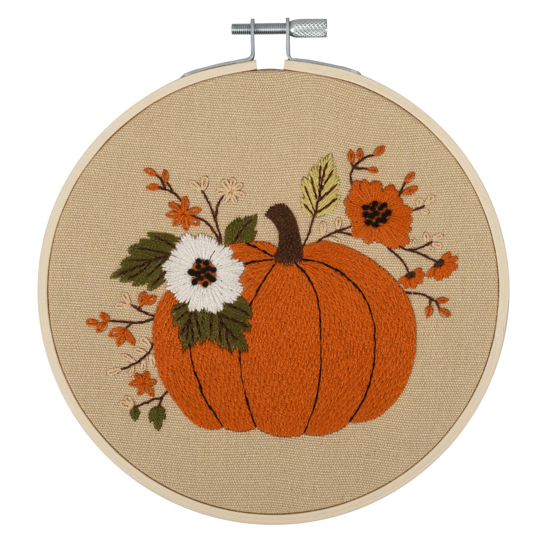 Embroidery Kit with Hoop: Pumpkin - Image 3