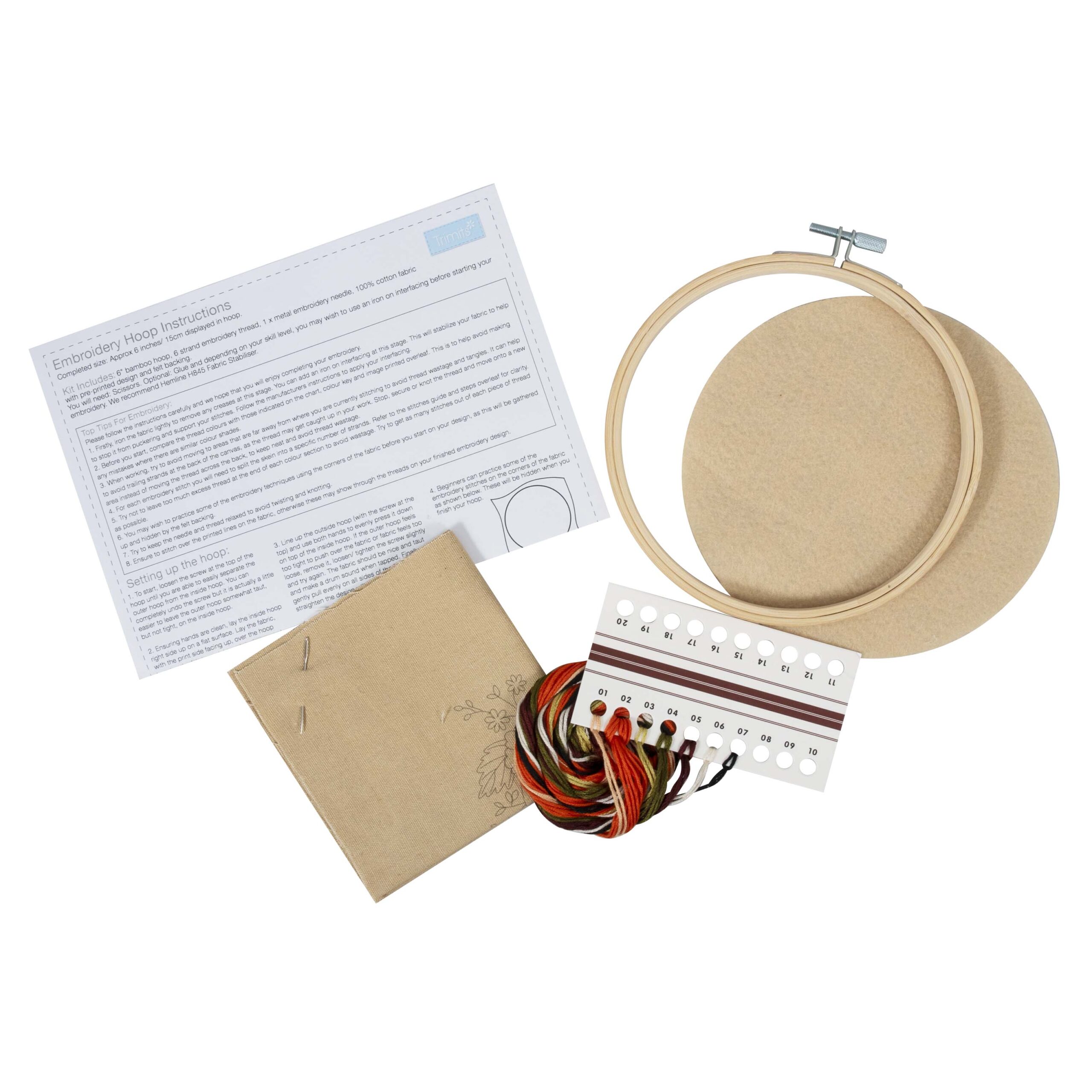 Embroidery Kit with Hoop: Pumpkin - Image 2