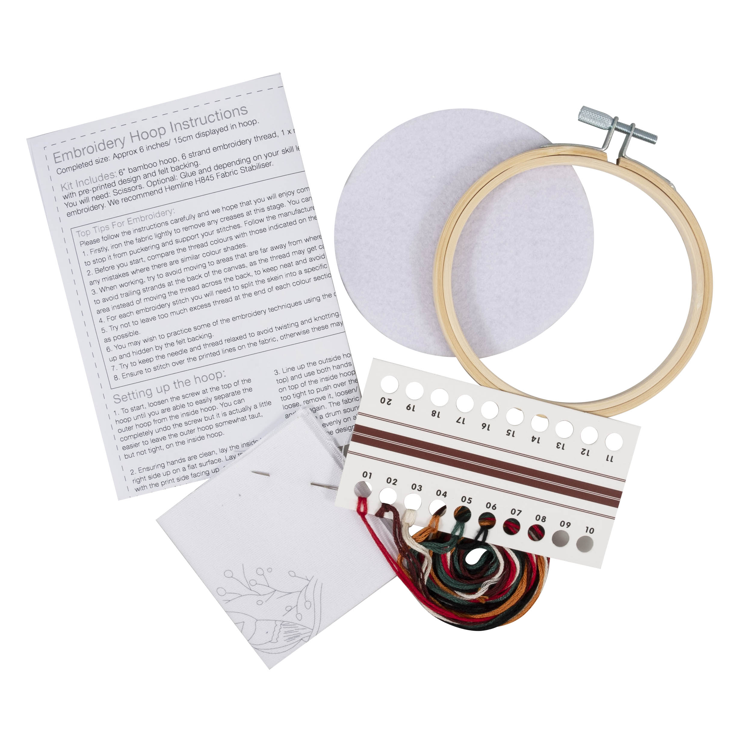 Embroidery Kit with Hoop: Mini: Bird - Image 2