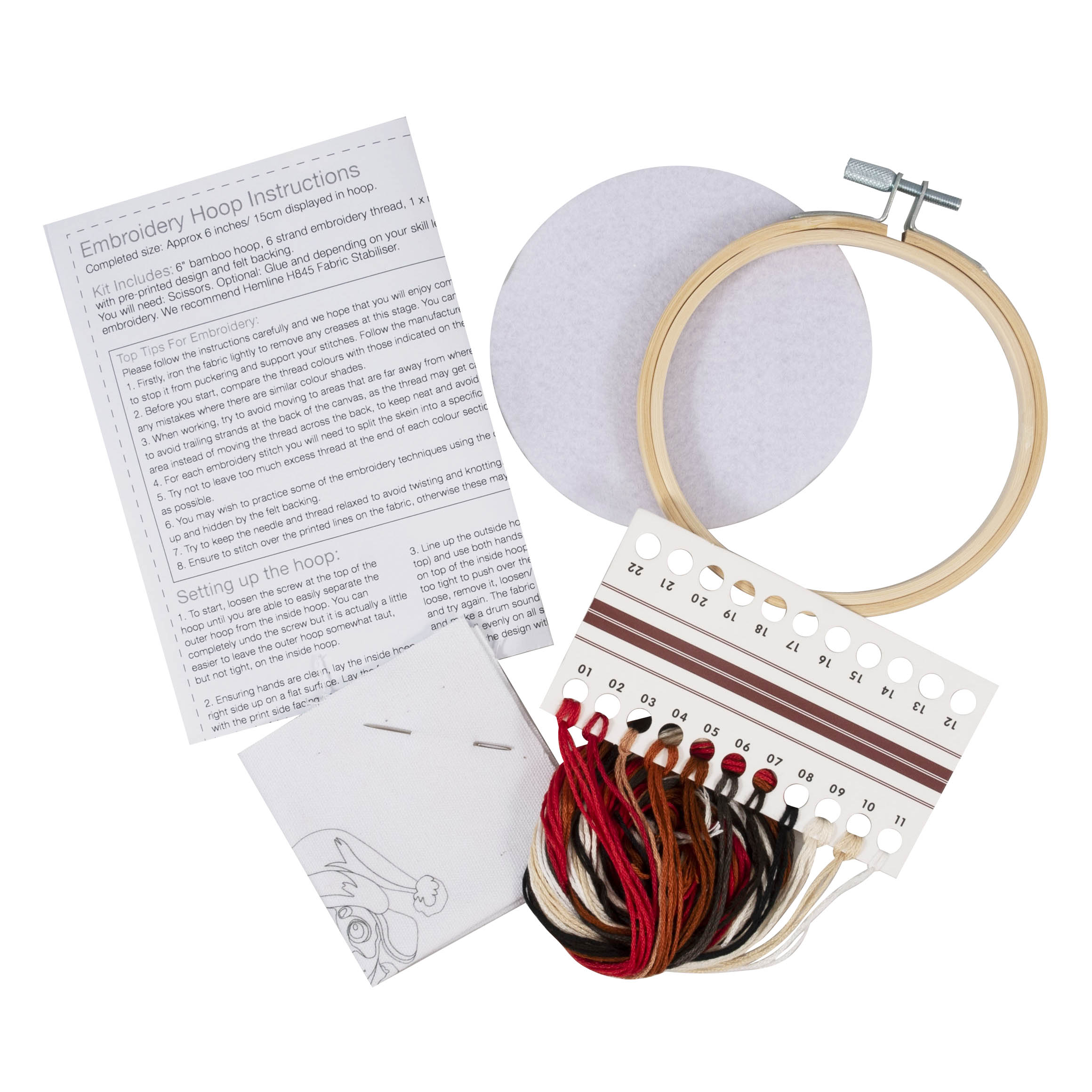 Embroidery Kit with Hoop: Mini: Woof - Image 2
