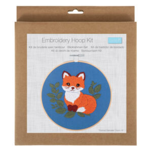 Embroidery Kit with Hoop: Fox
