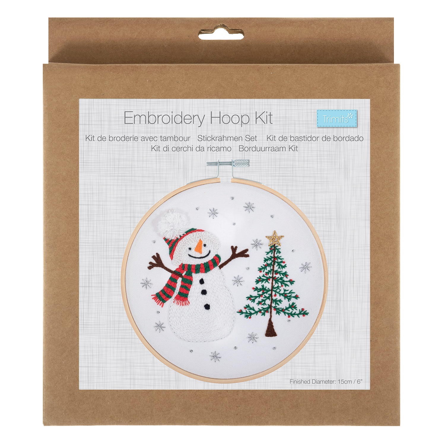 Embroidery Kit with Hoop: Christmas: Snowman