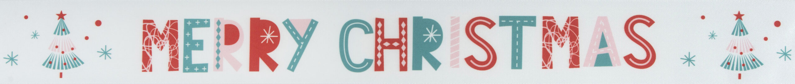 Satin 50mm Merry Christmas Ribbon
