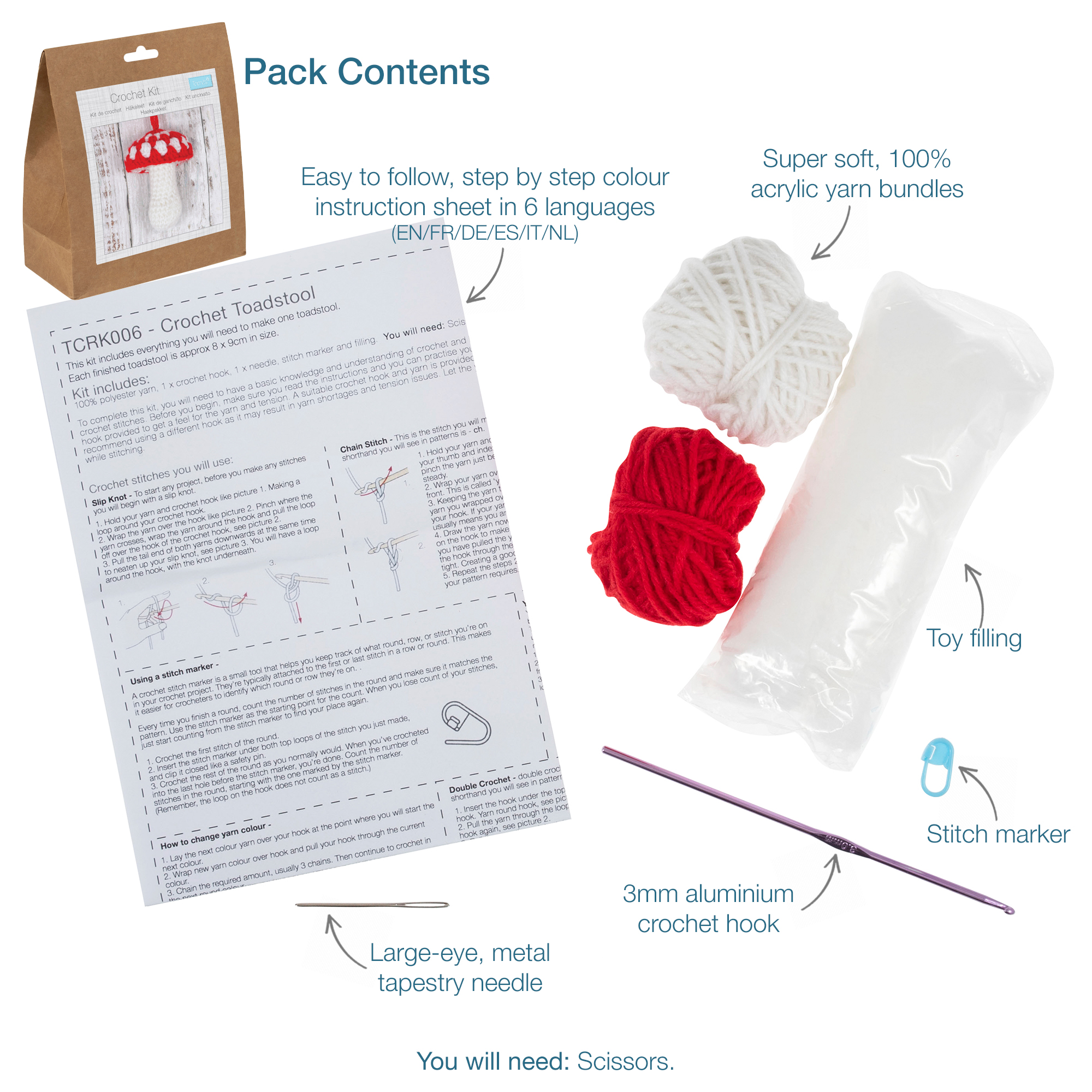 Crochet Kit: Toadstool - Image 3