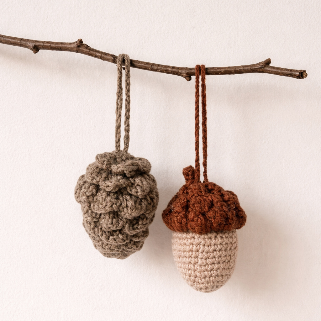 Crochet Kit: Amigurumi: Pinecone and Acorn - Image 2