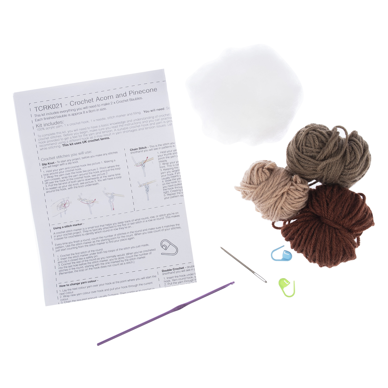 Crochet Kit: Amigurumi: Pinecone and Acorn - Image 4