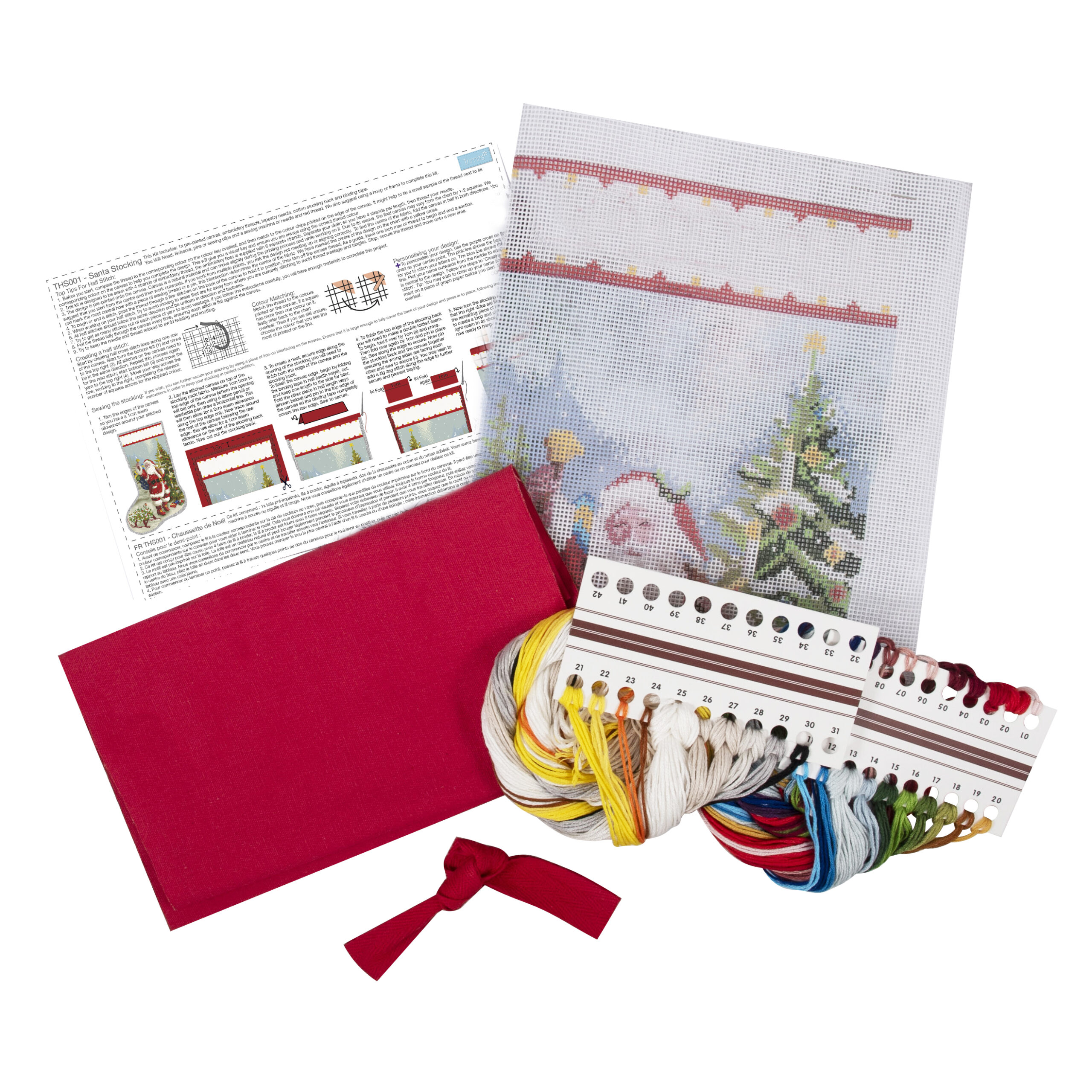 Half Stitch / Tapestry Kit: Stocking: Father Christmas - Image 2
